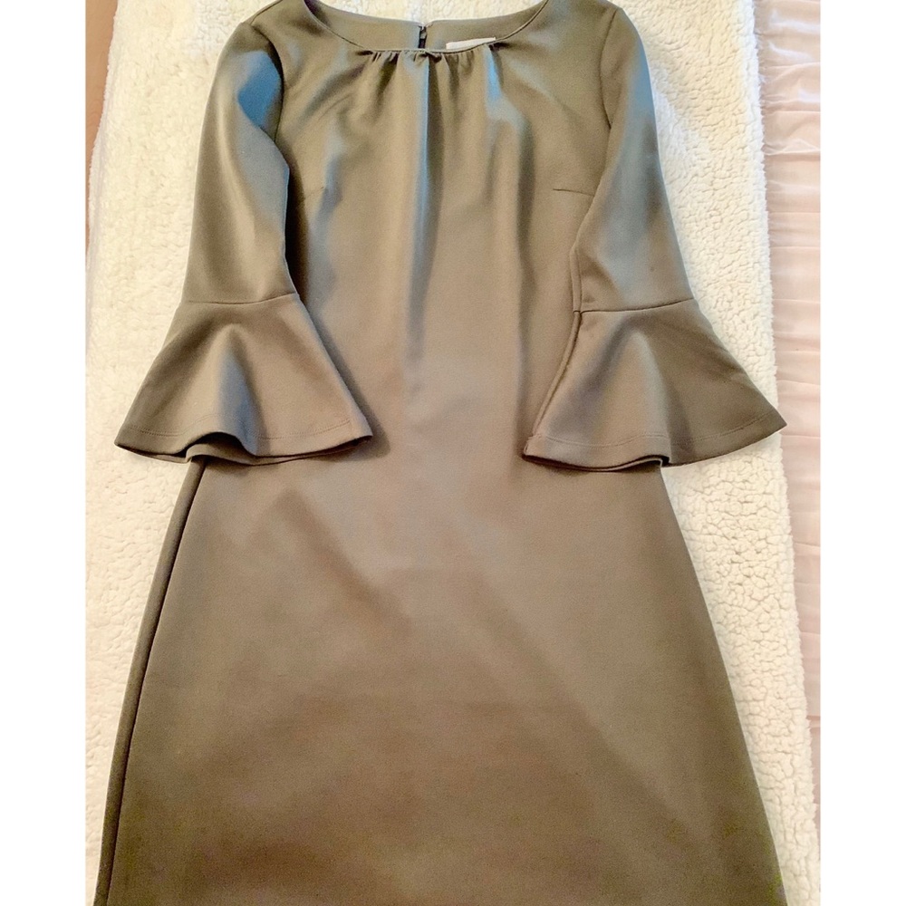 Olive green work dress